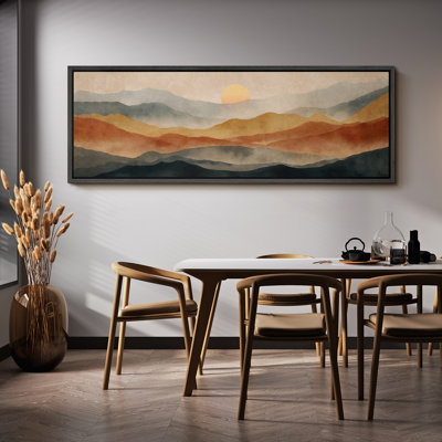 Grande impression sur toile encadrée, impression de paysage abstrait pour la décoration intérieure moderne