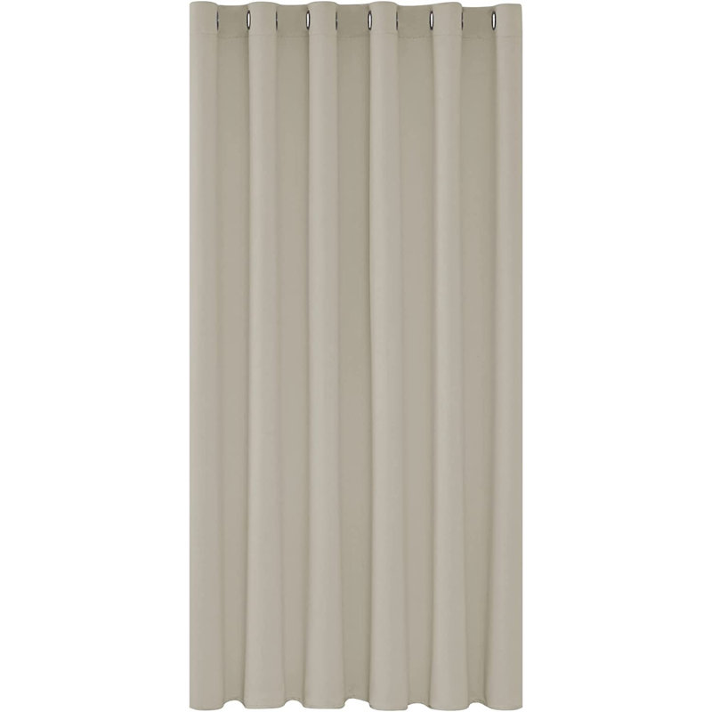 Door Curtain Single Panel, 203 W x 214 D cm, Light Beige