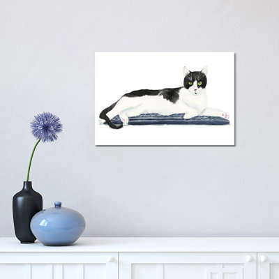 " Tuxedo Cat On The Keyboard " by Alexey Dmitrievich Shmyrov Painting Print