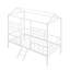 Structure de lit en métal pour lit simple avec support à lattes sans sommier blanc