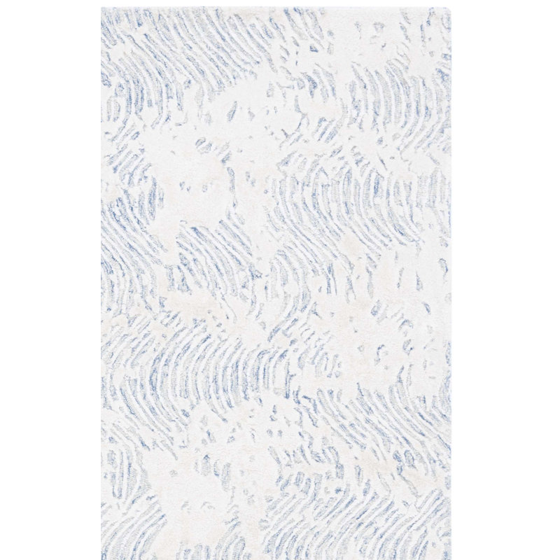Glamour Hand Tufted Wool Viscose Cotton with Latex Abstract Rug in Beige, Rectangle 8' x 10'