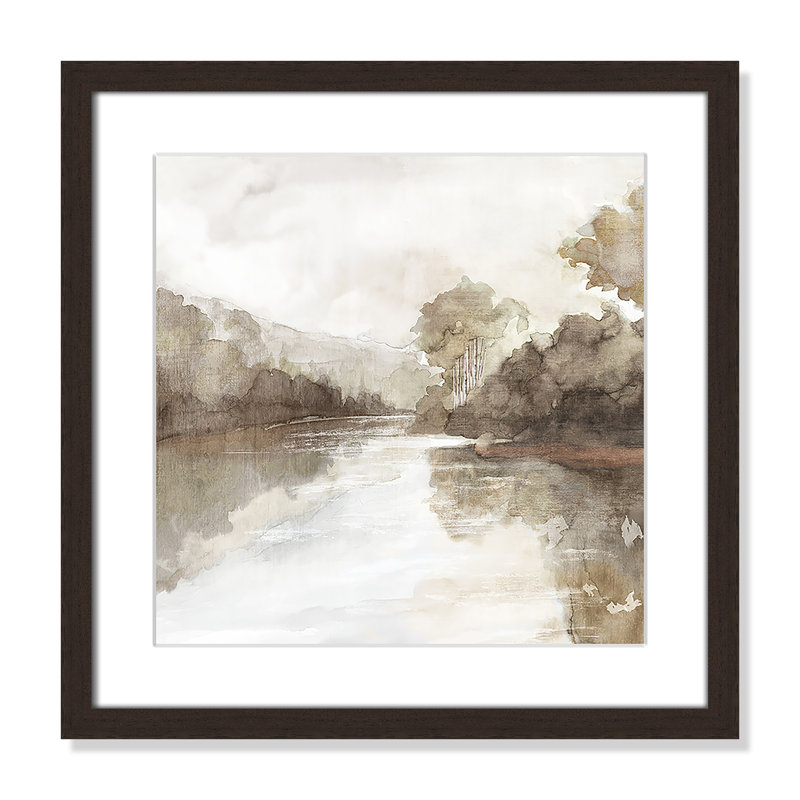 «Fall Nature Print» par Eva Watts, Open Grain Walnut, Imprimé mat, L 17 po x H 17 po