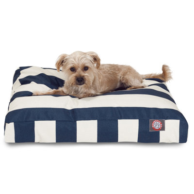 Vertical Stripe Orthopedic Memory Foam Pet Bed