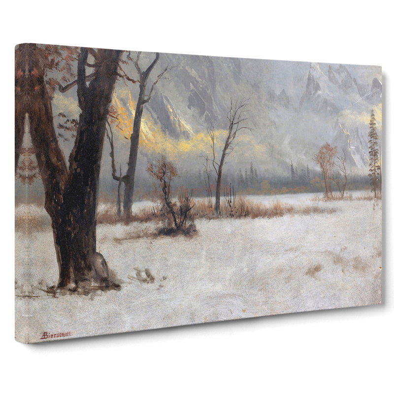 Winter Landscape by Albert Bierstadt - Wrapped Canvas, 35cm H x 50cm W x 3cm D