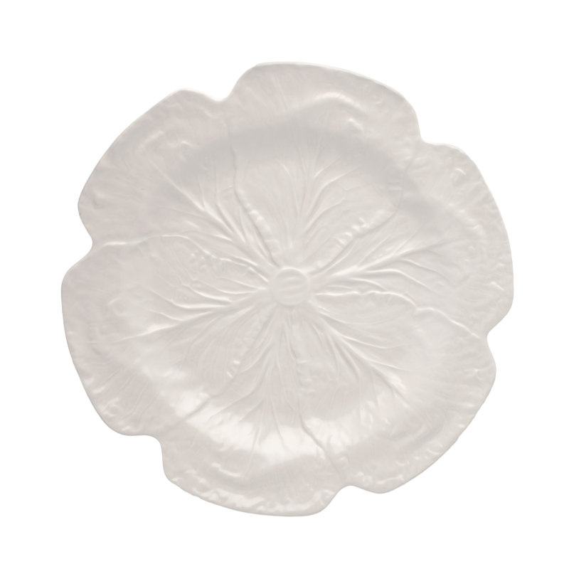 Set of 4 Cabbage Chargers, White