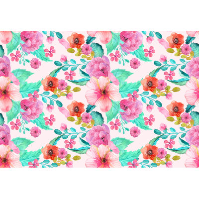 Ayan Removable Vintage Floral Nursery Peel and Stick Wallpaper Roll