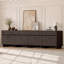 Ensemble de 4 meubles d'appoint Almaguer de 80 cm de large avec tiroir, 2 portes et tablette réglable, couleur noyer brun-668687465-670870147