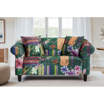 Forsyth Crushed Velvet Patchwork Sofa