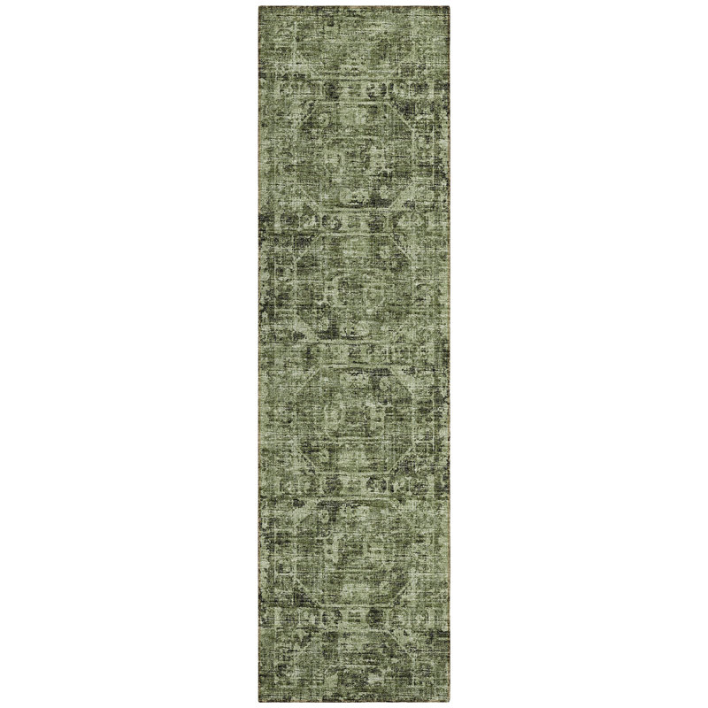 Fenwick Washable Oriental Indoor / Outdoor Rug, Rectangle 2'3" x 7'6"