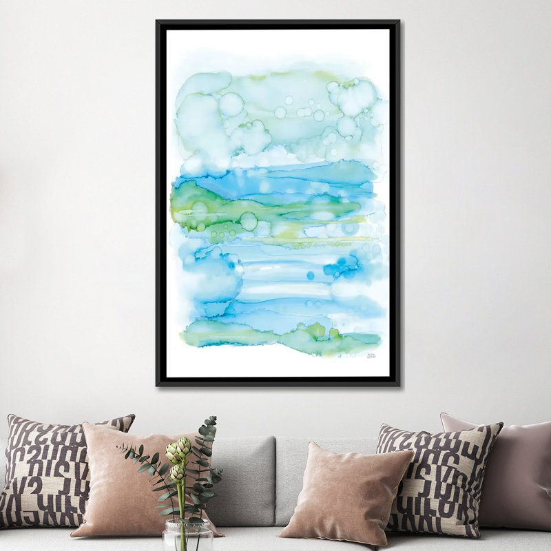 «Drifting by I», reproduction sur toile, H 26 po x l 18 po x P 1,5 po, Toile encadrée noire, Pas de tapis