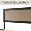 Lit plateforme en bois pleine grandeur avec 2 tables de chevet en noyer-129422883-129422885