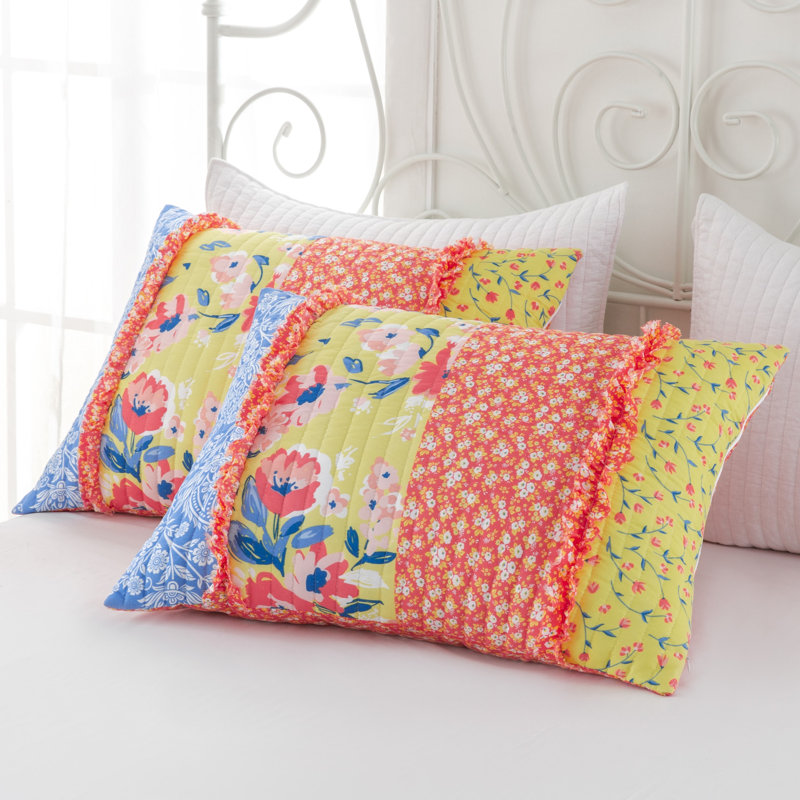 Greenland Home Fasions Skylar Calico Standard Sham, 20x26, Standard