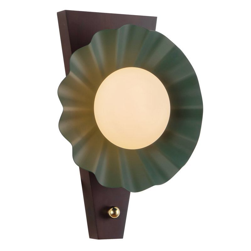 Furrow 12-in Red Wall Sconce, Green
