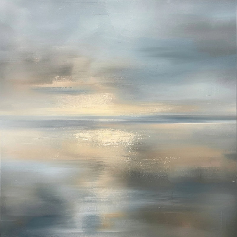 Art mural sur toile Moonlit Coast, L 20 po x H 20 po x P 1,5 po