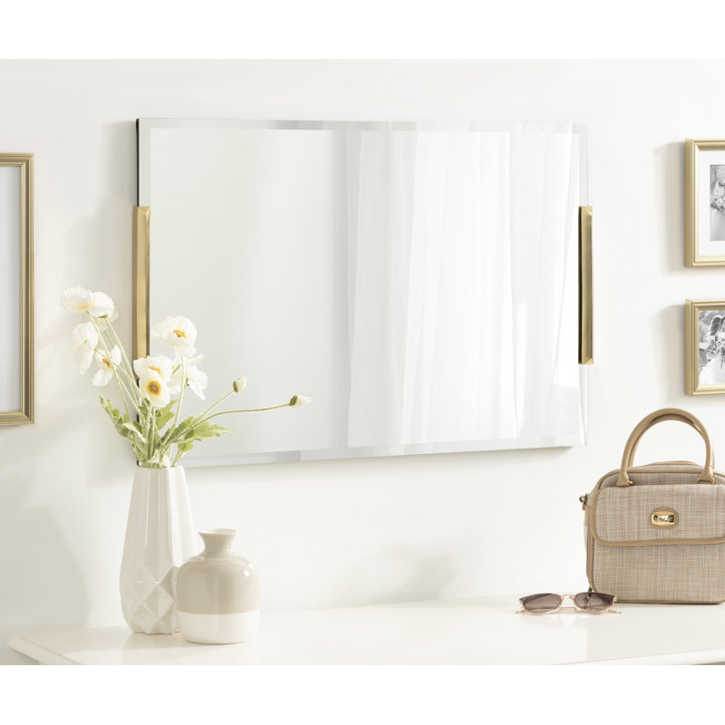 Beyunka Rectangle Wall Mirror, 30.5" x 20", Gold