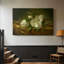 Martin Johnson Heade «Magnolias on Gold Velvet Fabric» - Art mural sur toile tendue de qualité musée-55720988