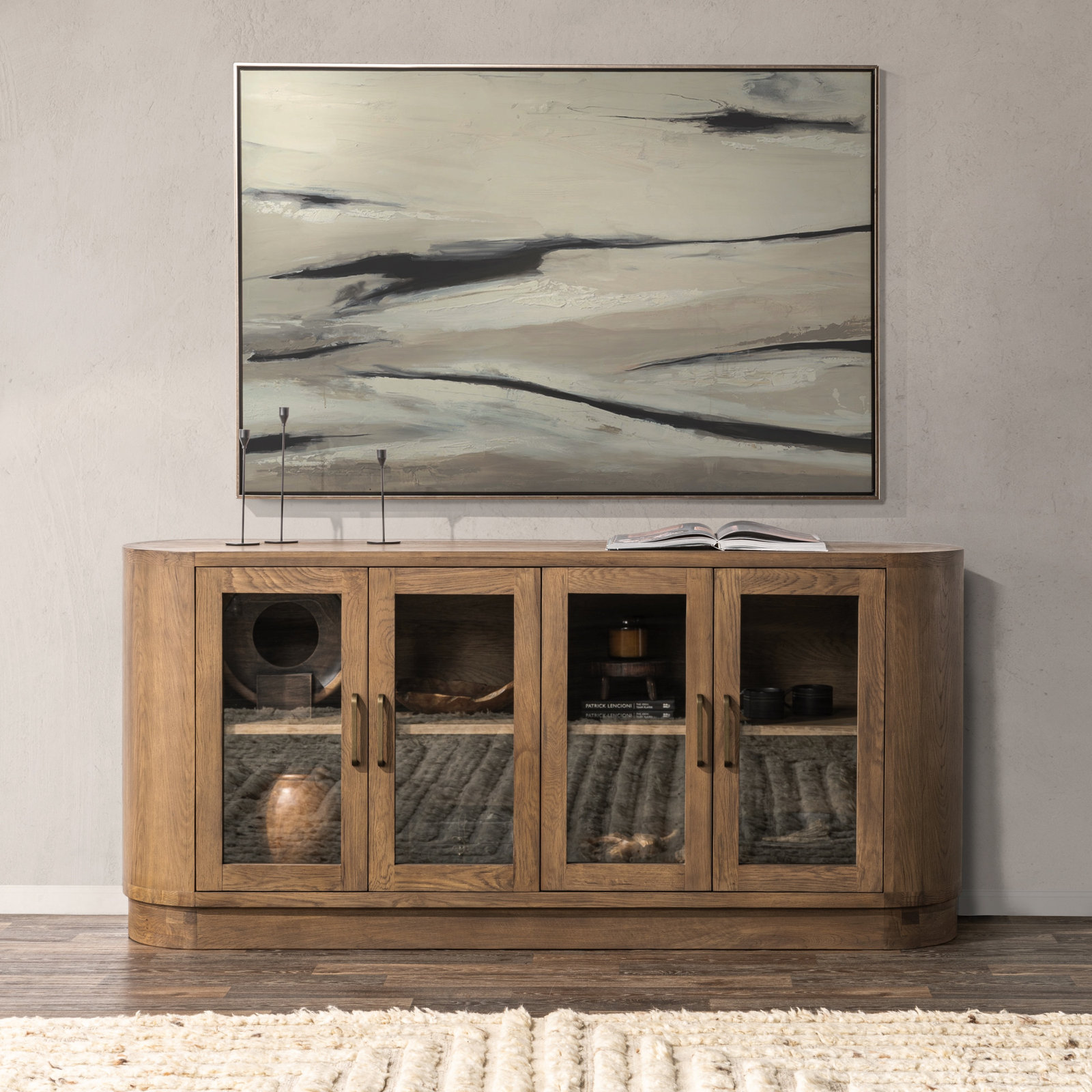 Vander 78" Sideboard, Tawny Brown