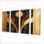 Nyauna - Art mural abstrait art déco - Art mural moderne sur toile-1851772455-1851772448