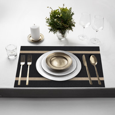 Ensemble de 6 napperons résistants à la chaleur de 12 po x 18 po Placemats