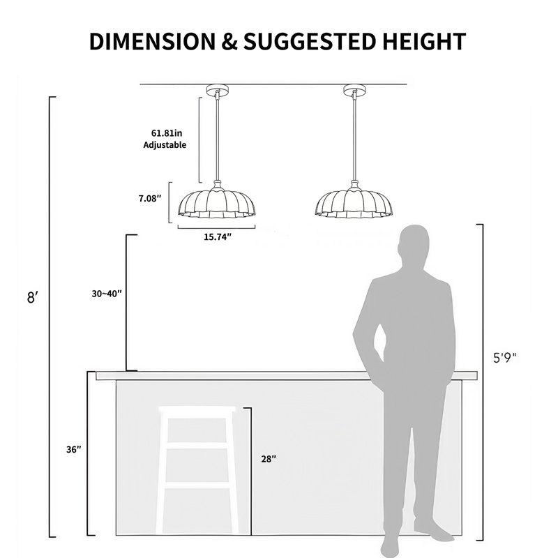 Luminaire suspendu en verre Milk Glass, Noir mat