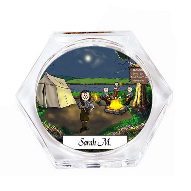 Ensemble de 4 sous-verres personnalisables Brownie, Oui