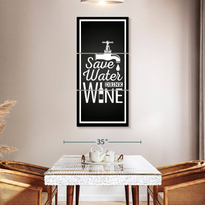 Save Water Drink Wine Wall Sign
