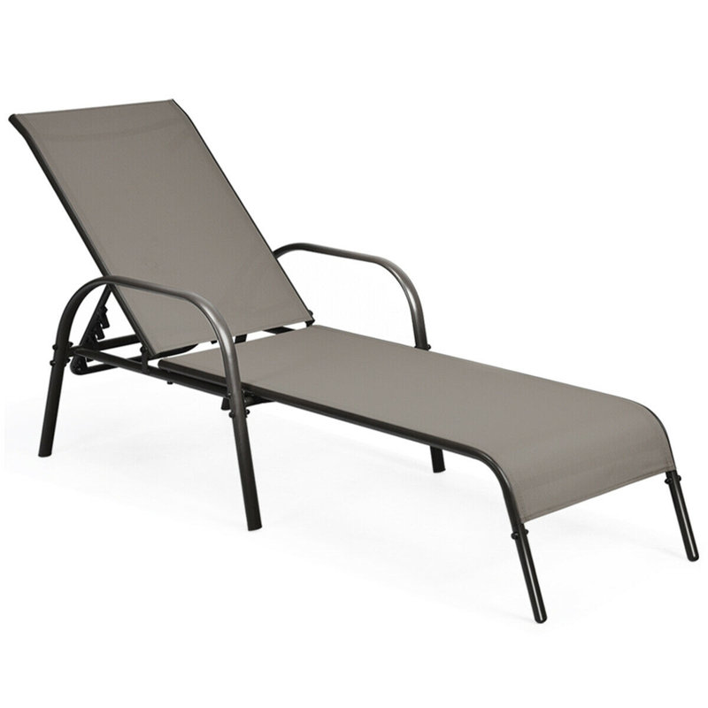 Chaise longue inclinable longue 62,5 po Hollah, Brun