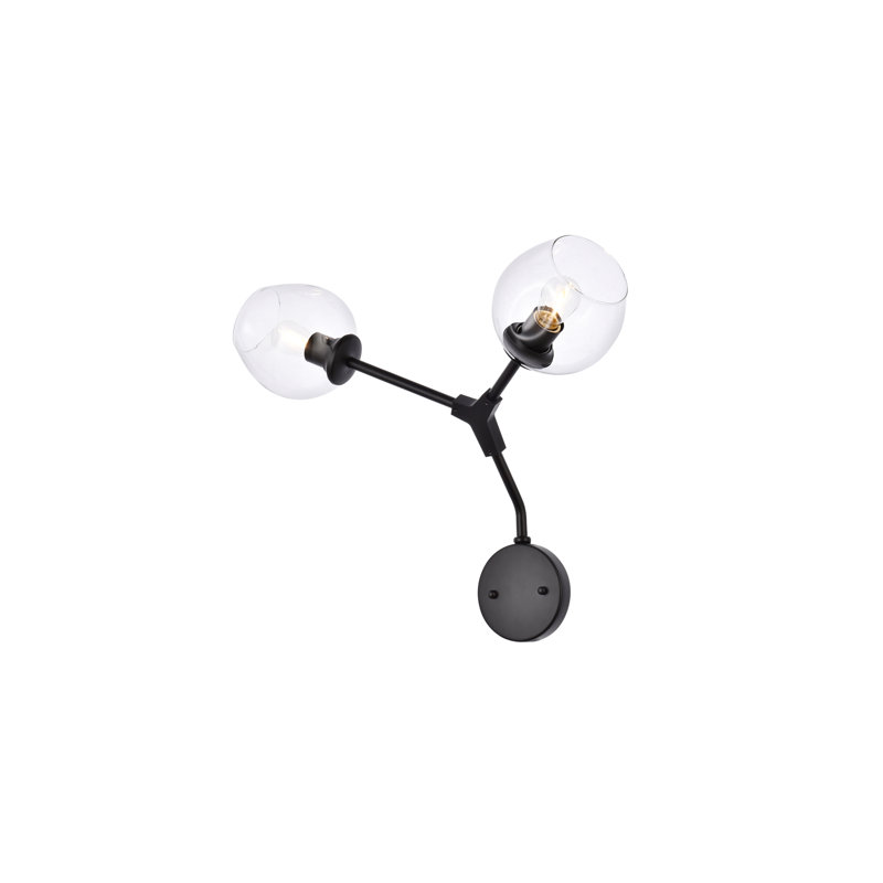Graziano Armed Sconce, Black