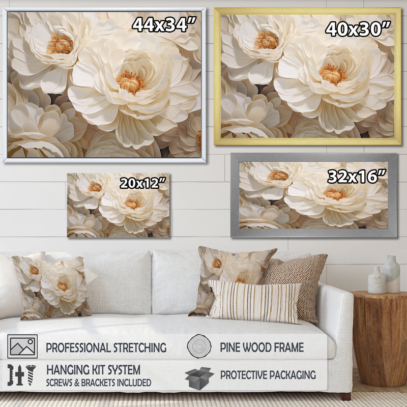 " Ranunculus Radiance Treasure ", 24" H x 32" W x 1" D, Black Single Picture Framed
