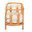 Lit pour animal de compagnie naturel bohémien, structure ajourée décorée avec des accents, coussins rembourrés en mousse rembourrés en tissu, légers et assemblés, ombre miel, 15,14 po de profondeur, 35,48 de largeur, 18,39 po