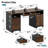Daylie 59''  Executive Desk with File and Storage Drawers and Cabinet, Computer Writing Desk with Keyboard Tray and 2 Open Compartments for Home Office-2015012112