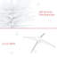 Arbre de Noël artificiel blanc 6 pi, conception mince, 390 branches, support en plastique, propriété de flamme blanche 6 pi, ignifuge, méthode d'installation facile