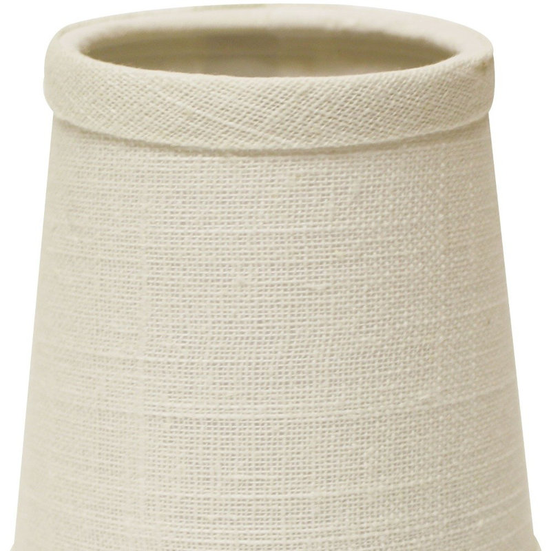 Ensemble de 6 abat-jour lustre en lin, H 4 po x l 4 po x P 4 po, Blanc cassé