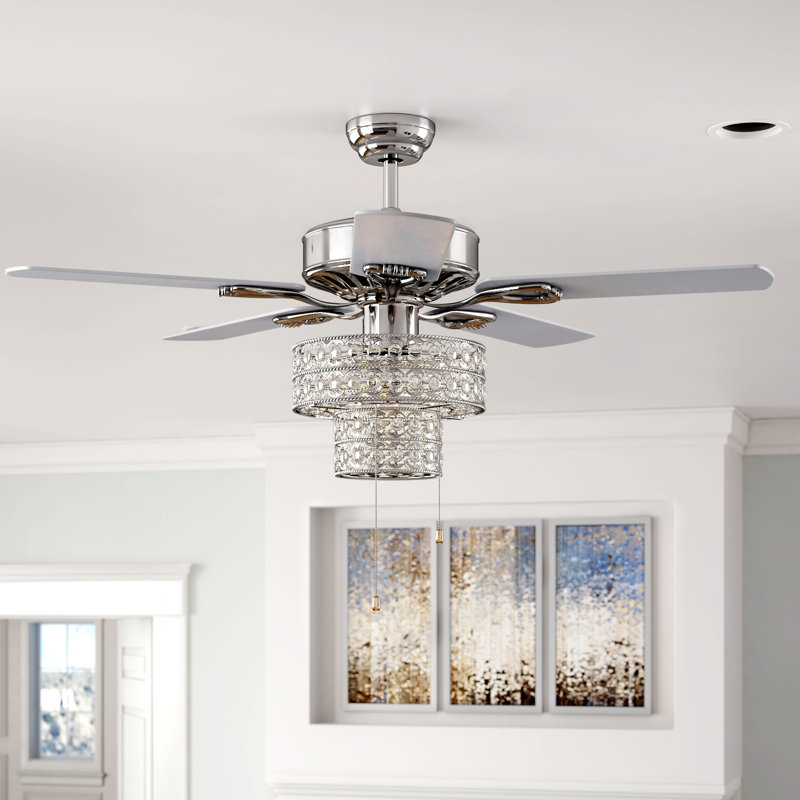 Parma 52'' Ceiling Fan with Light Kit, Remote Switch