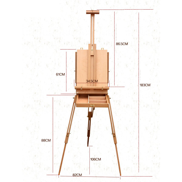 Foldable Wooden Easel For Painting Portable Outdoor Easel Stand Height  Adjustable Drawing Desk Easel For Artist