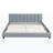 Queen Size & Twin XL Size Upholstered Platform Bed, Mother & Child Bed, PU Leather, Gray-1067633306