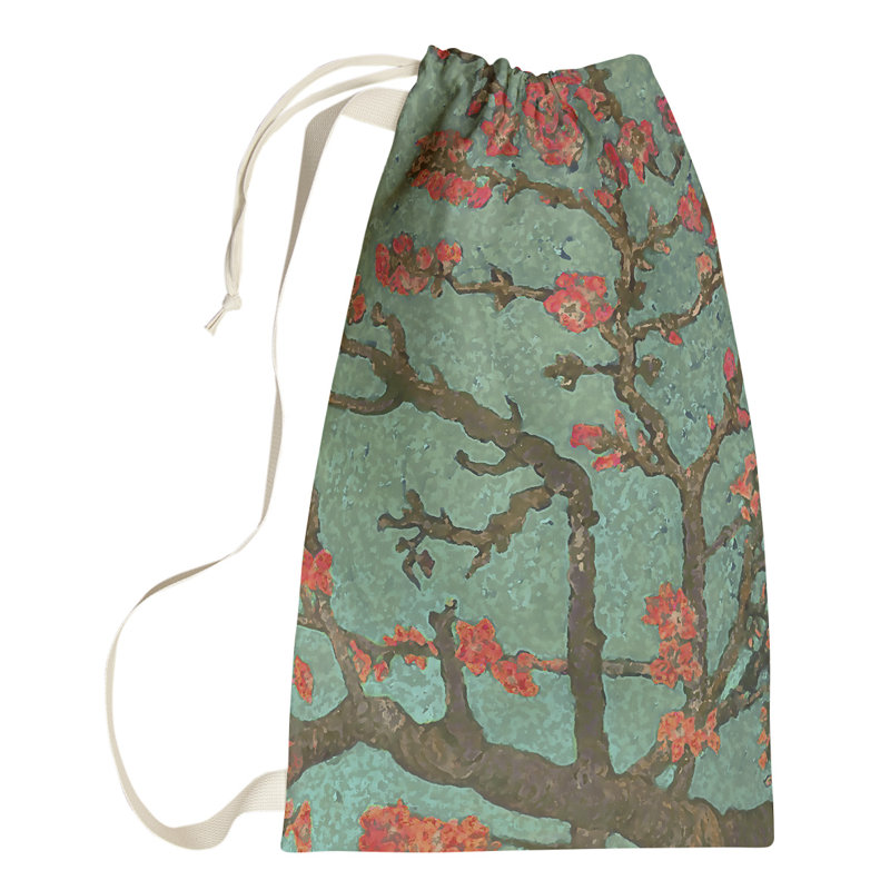 Sac à linge Browerville, Petit (H 64 po x l 20 po x P 1,5 po), Vert / Rouge