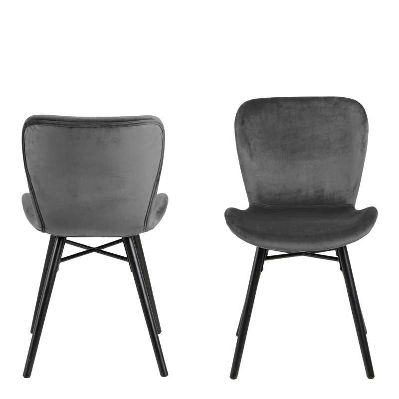 Humberto 82.5cm H Upholstered Side Chair, Dark Grey