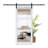Double-sided  Glass Mirror and Solid Manufactured Wood Sliding Barn Door with Installation Hardware Kit(Soft Close Inclued)-105756625