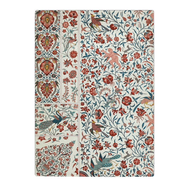 Tempered Glass Persian Flowers & Birds by Albert Racinet Chopping Board, 28.5 cm W x 39 cm L
