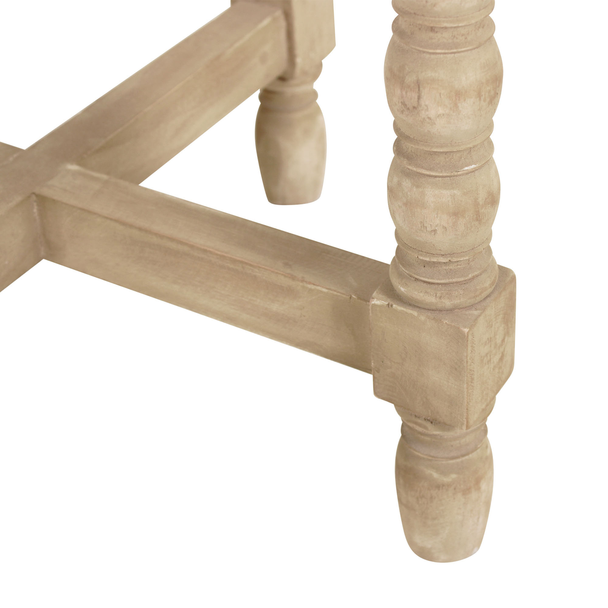 Baen Round Solid Wood End Table, Light Natural