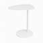 Table d'appoint minimaliste à plateau irrégulier, table d'appoint autoportante entièrement en métal, table de chevet blanche en forme de C pour le salon ou la chambre.