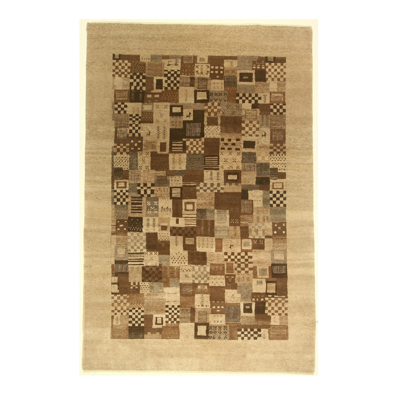 Hand Knotted Geometric Rug