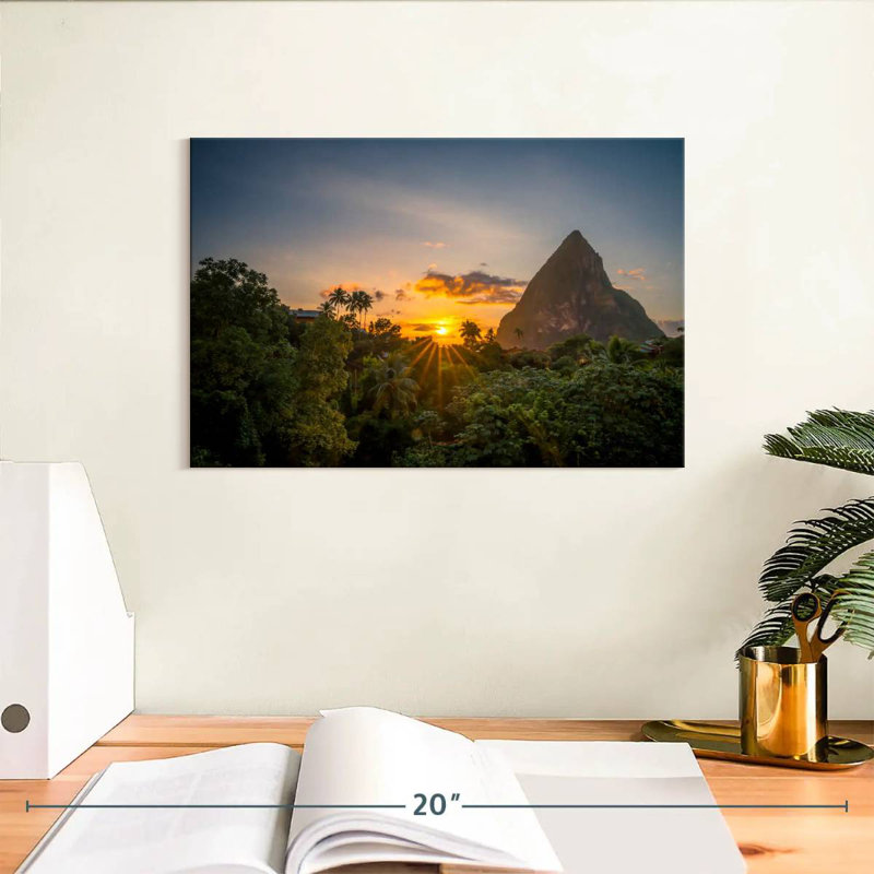 Nicci Pitons At Sunrise, 8" H x 12" W