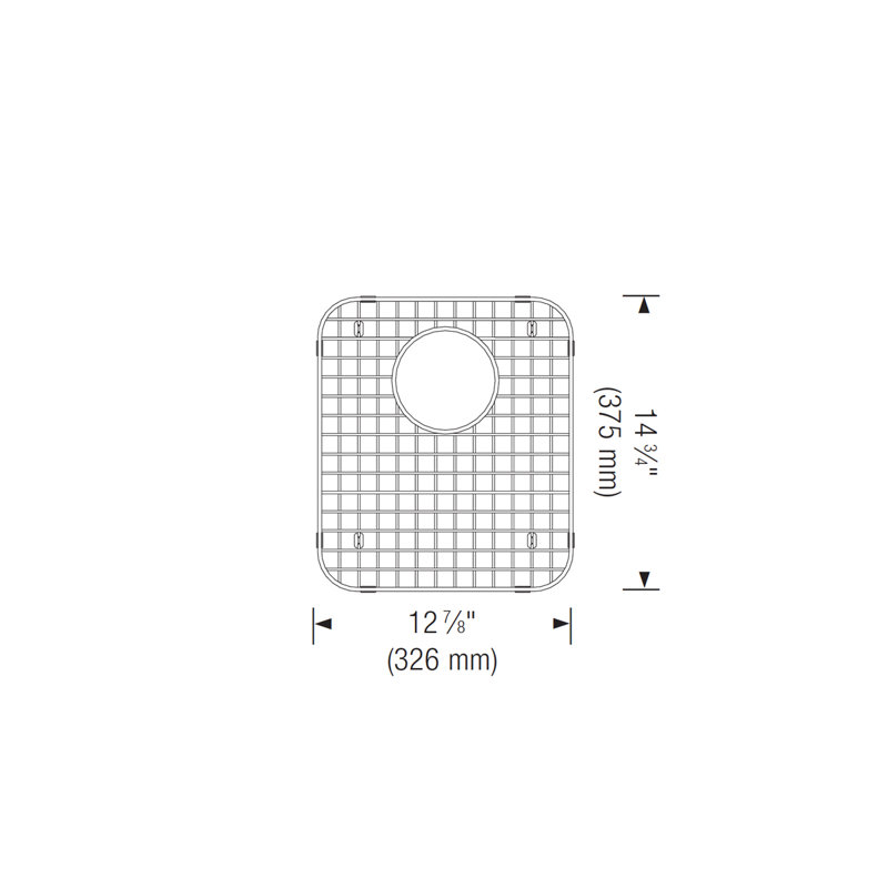 Grille d'évier en acier inoxydable pour évier Stellar 60/40 - petit bol