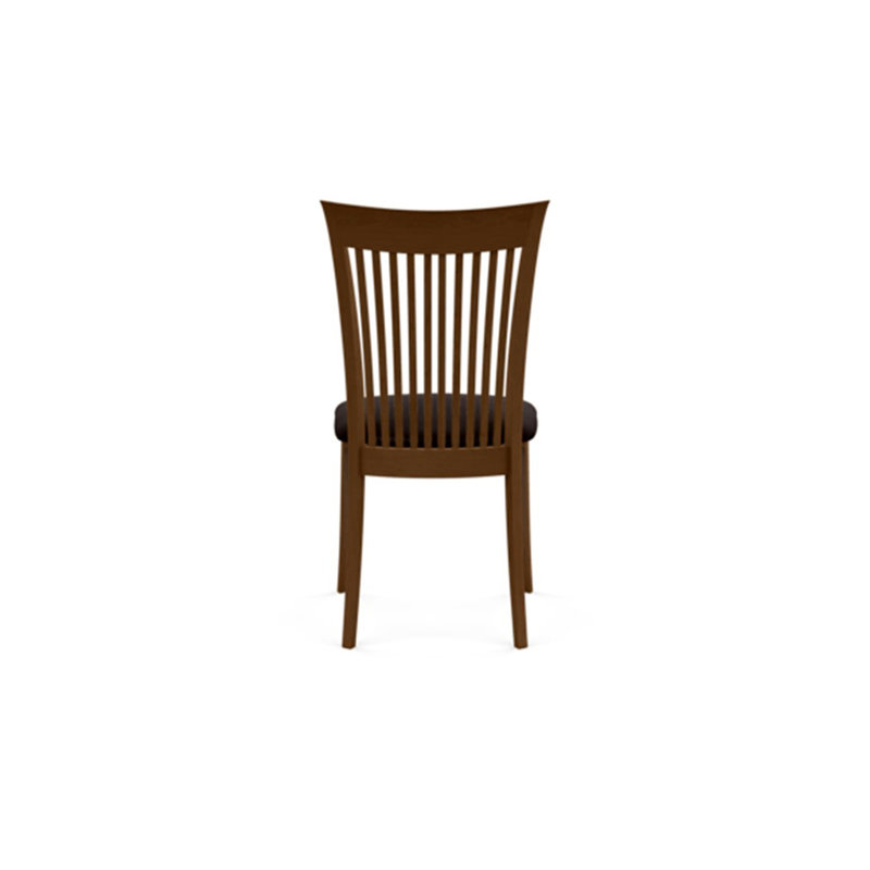 Sarah Upholstered Dining Chair, Saddle Cherry, Ebony Leather