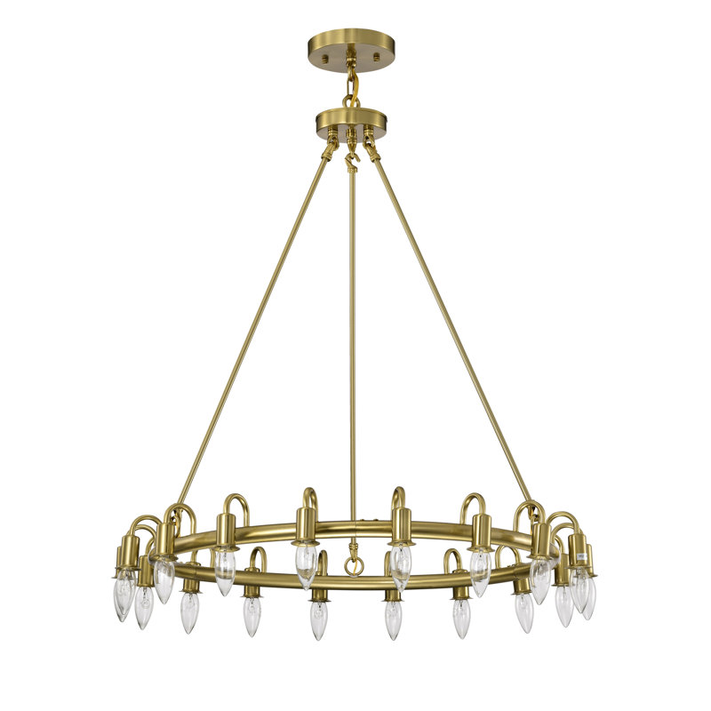 Lustre à 18 lumières Jacolyn, Brossé