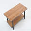 Table basse 39 po en bois massif rustique pour salon avec tablette