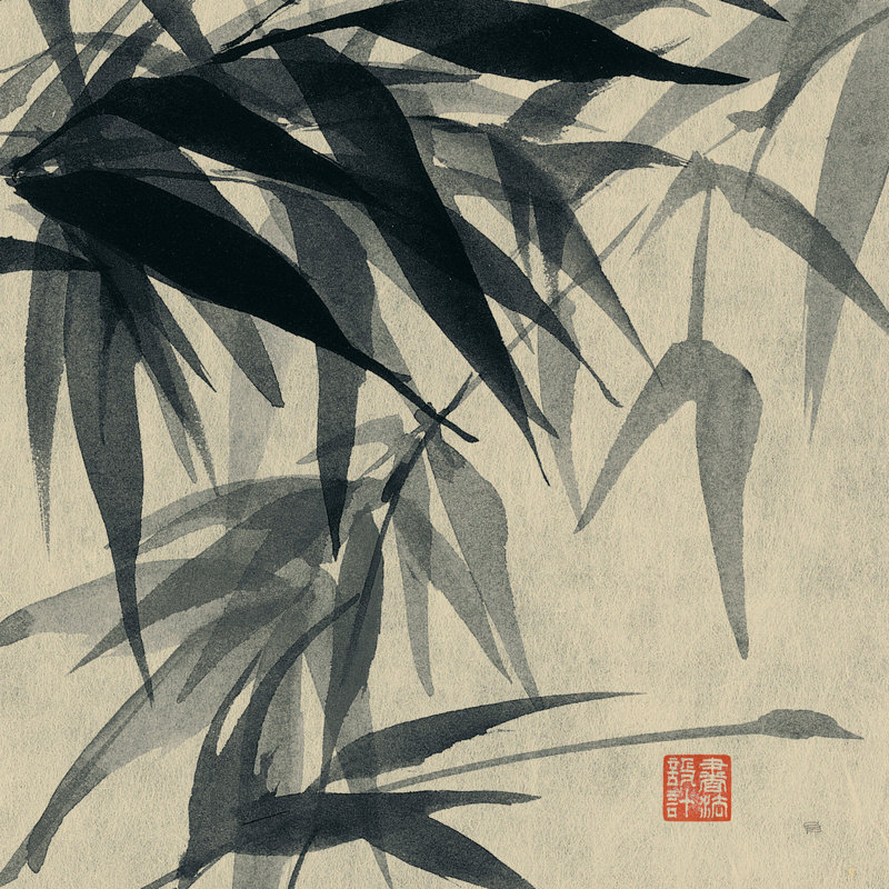 Asian Grass IV, H 30 po x l 30 po x P 1,25 po