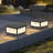 12" Powered LED Post Cap Light, Modern Outdoor LED Fence Light For Pathways, Decks, And Patios (2-Pack)